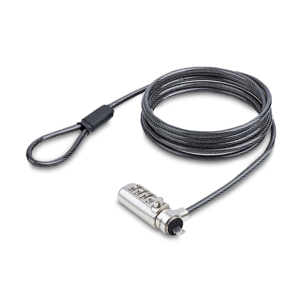 StarTech.com Slim Lock Noble Wedge Slot Compatible, 6.6ft Locking Cable Sikkerhedskabelslås
