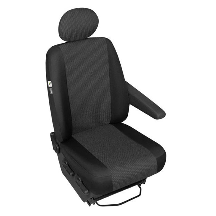 Sædeovertræk VAN enkeltsæde passagerside koksgrå, slidstærkt jacquard - kegel