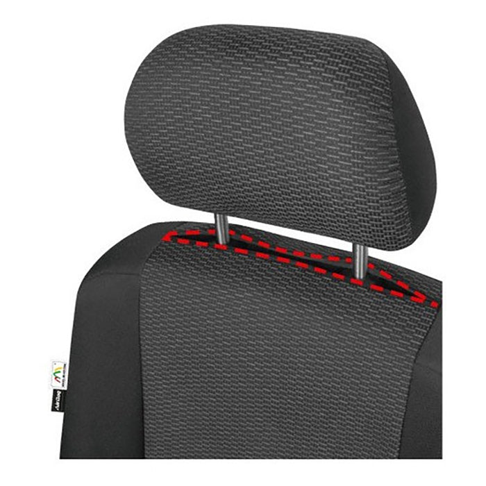 Sædeovertræk VAN enkeltsæde passagerside koksgrå, slidstærkt jacquard - kegel