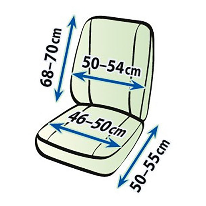 Sædeovertræk VAN enkeltsæde passagerside koksgrå, slidstærkt jacquard - kegel