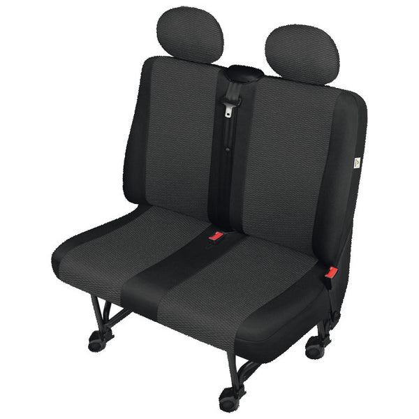 Sædeovertræk til VAN dobbeltsæde koksgrå - universelt fit til varevognsmodeller, Kegel