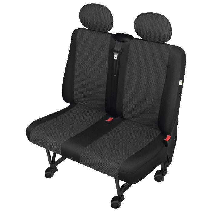 Sædeovertræk til VAN dobbeltsæde koksgrå - universelt fit til varevognsmodeller, Kegel