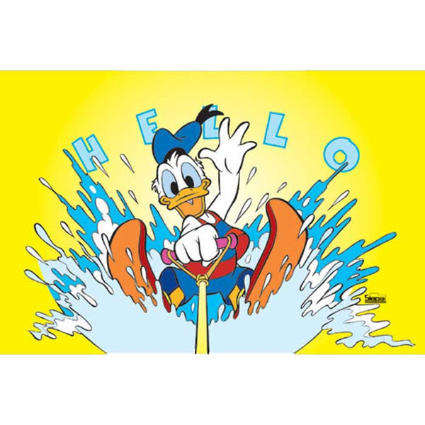 Solbeskytter bagrude med Anders And motiv - solgardin, universal pasform, Netlager