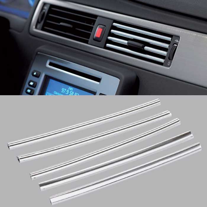 Krom pyntelister til luftdyse, 5 x 13 cm - avant