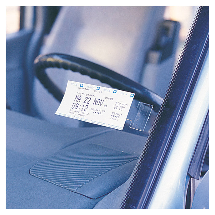 P-billet holder til forrude, transparent plast, 1 stk - Netlager