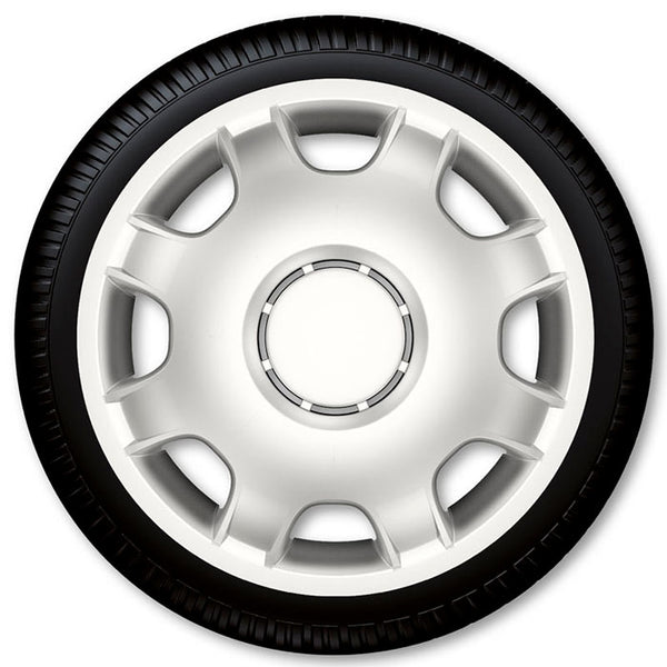 16 Speed VAN hjulkapselsæt 4 stk sølv lakeret slagfast plast - coverline