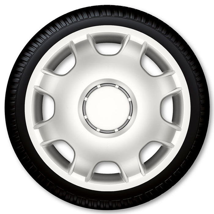 16 Speed VAN hjulkapselsæt 4 stk sølv lakeret slagfast plast - coverline