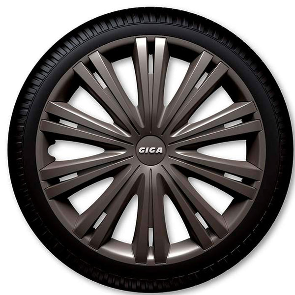 Hjulkapselsæt 13 heldækkende koksfarve, slagfast plast, nem montering - Coverline