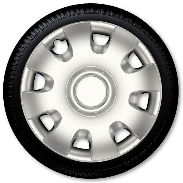 Hjulkapselsæt 13 slagfast plast, nem montering, clips for sikker pasform - Coverline