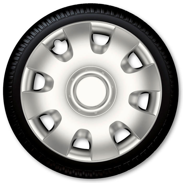 Hjulkapselsæt 13 slagfast plast, nem montering, clips for sikker pasform - Coverline