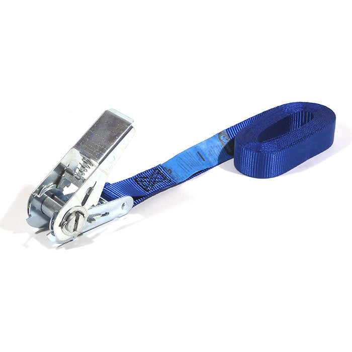 Bagagerem 500 cm / 25 mm med mekanisk spænde og krog, blå - Jumbo