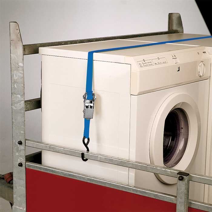 Bagagerem 2-delt 500 cm 25 mm med krog og spænde, blå - Jumbo