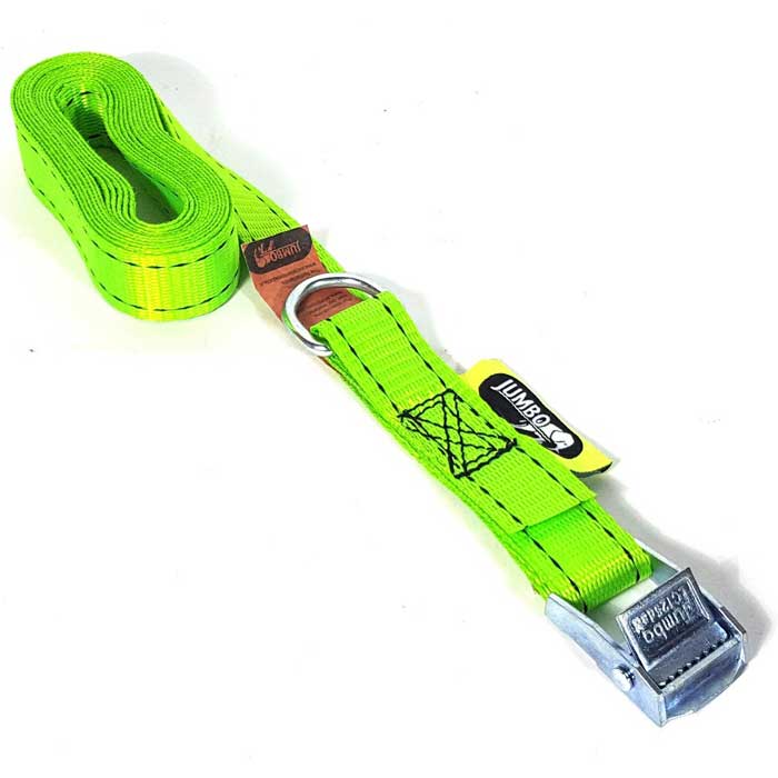 Bagageklapstrop 300 cm med D-ring og quickstrammer, 25 mm - jumbo, Brand