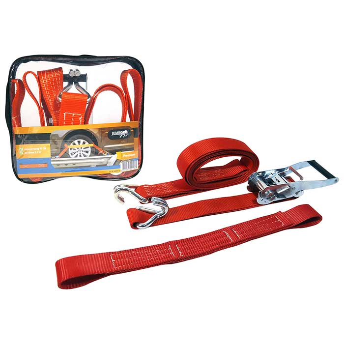 Hjulstrop 60 cm til autotransport 2500 kg med 3 m spænderem - Jumbo