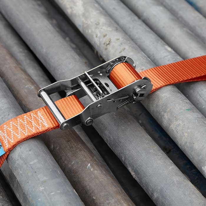 Bagagerem 6 m x 38 mm med Click-spænde og krog, 2000 kg brudstyrke - Jumbo