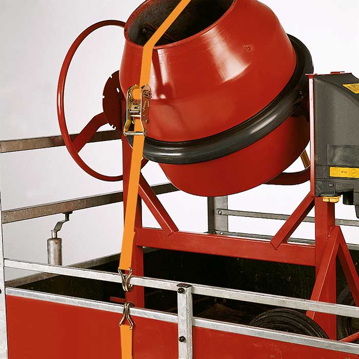 Bagagerem 6 m x 38 mm med Click-spænde og krog, 2000 kg brudstyrke - Jumbo