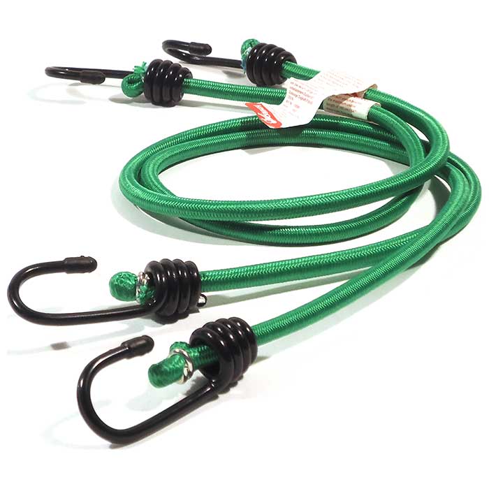 Bagagestrop 80 cm grøn 2 stk med plastkroge, 20 kg kapacitet - Jumbo