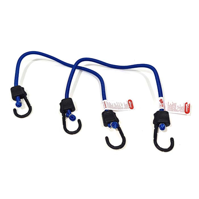 Bagagestrop 60 cm blå, kraftig med stålkroge - Jumbo