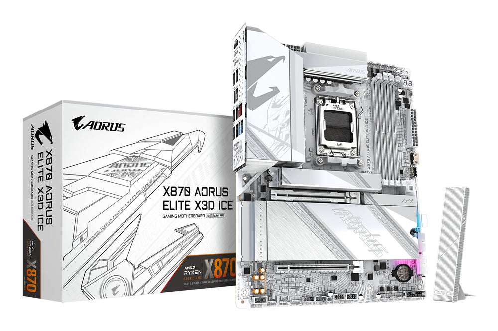 AORUS X870 ELITE X3D ICE ATX Socket AM5 AMD X870