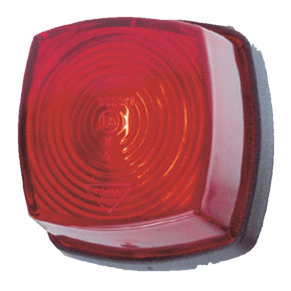 Baglygte rød 62x62 mm inkl. pærer og kabler - Netlager