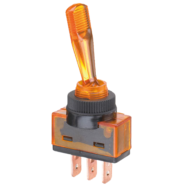 Vippekontakt on/off gul 20A med kontrollys - Robinson