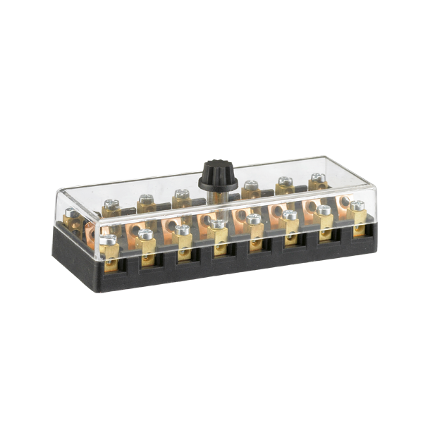 Sikringsholder 8 stk. med låg - opbevaring for porcelænssikringer, robust design, plads til 8 - Robinson