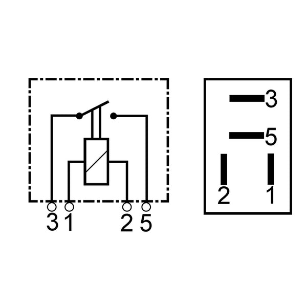Micro arbejdsrelæ 12V 25A til ekstralys og horn - Netlager