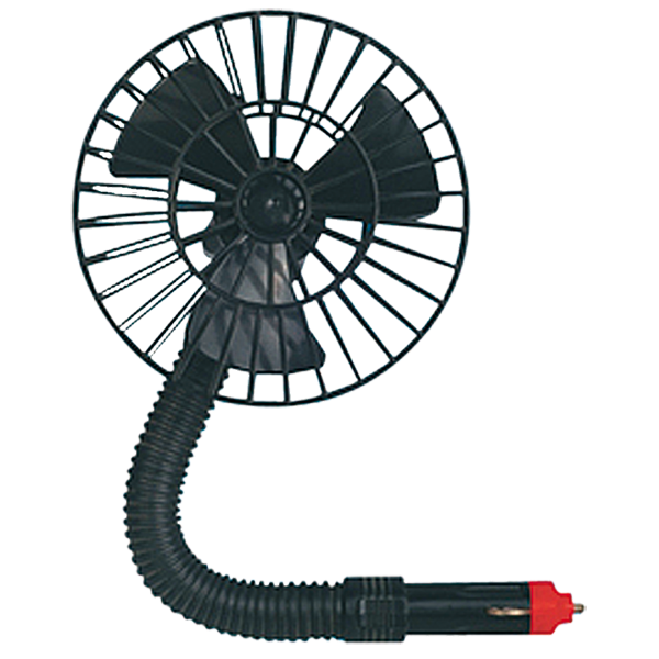 Friskluftsvifte 12V til cigartænderstik - justerbar arm, til bil og campingvogn - Netlager