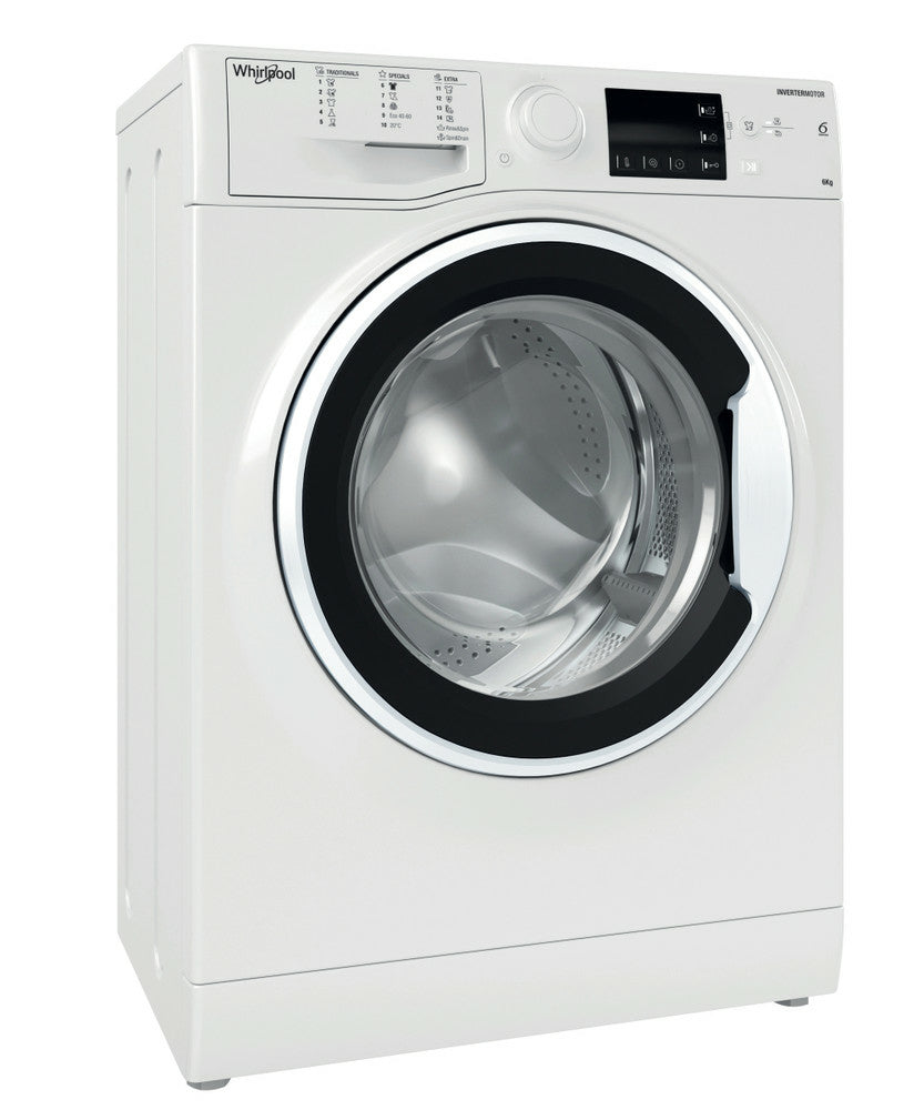 Whirlpool Washing machine WRBSB 6249 W EU Energy efficiency class C Front loading Washing capacity 6 kg 1200 RPM Depth 43 cm Width 60 cm LED White