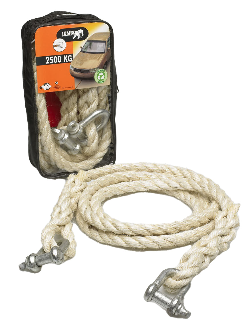 Slæbetov sisal 2500 kg 3 m med sjækler - Jumbo, mærke
