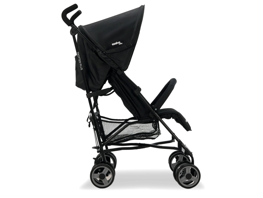 Klapvogn Trotter Plus Justerbar – Sort – Asalvo
