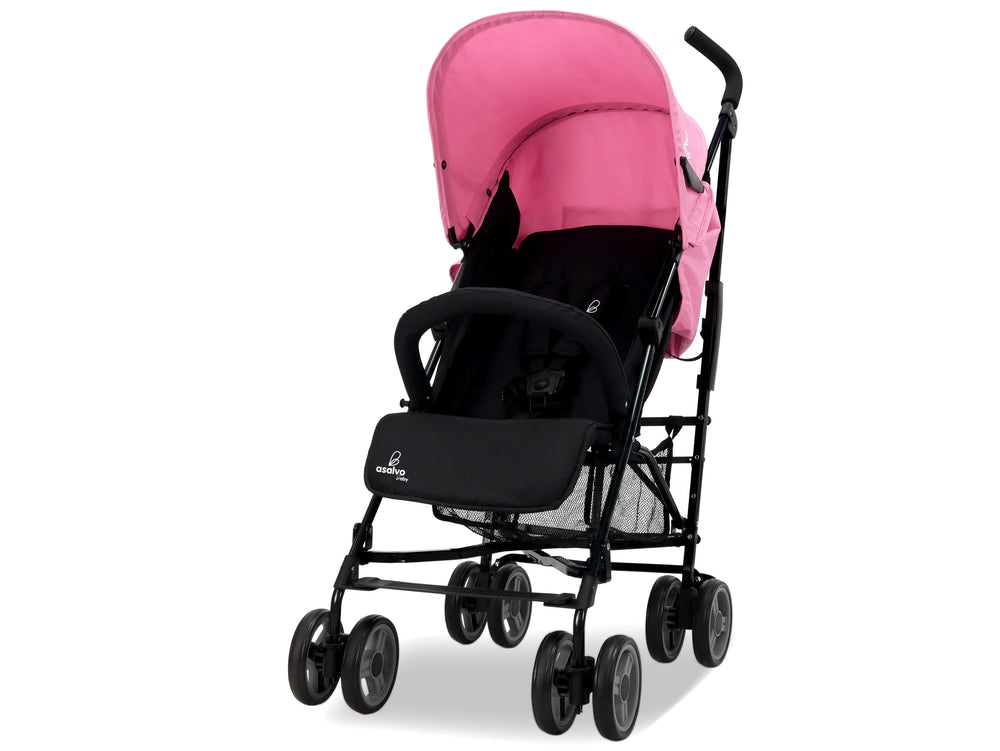 Klapvogn Trotter Plus Justerbar – Rosa, Sort – Asalvo