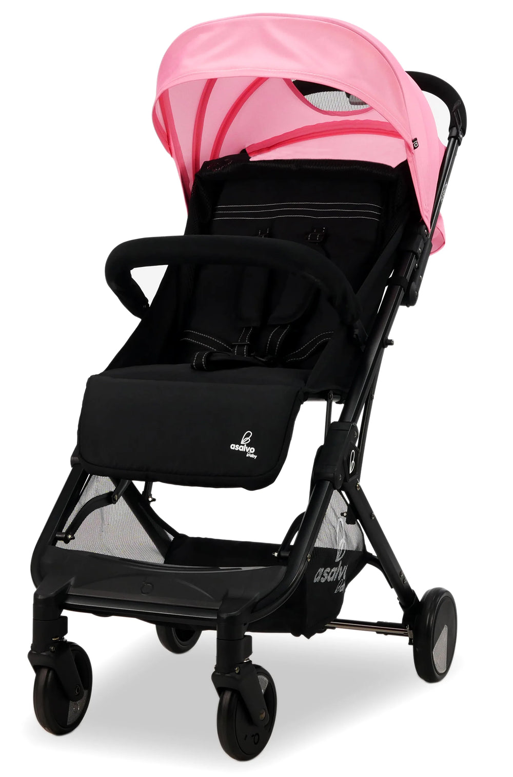 Klapvogn Flight Travel+ Justerbar – Pink, Sort – Asalvo