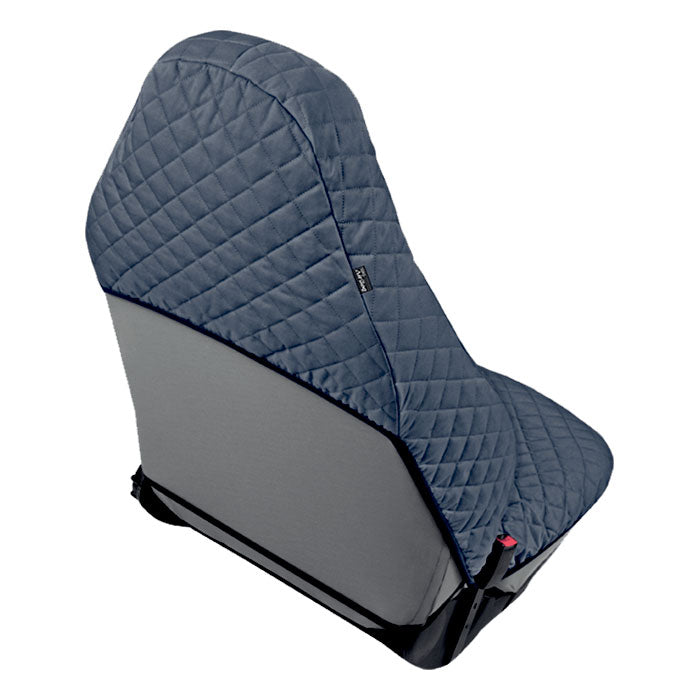 Sædeovertræk i bomuld, gråt universalt fit - Quiltet skånebetræk med elastikstropper, Kegel