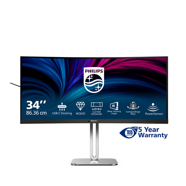 Philips 34B2U5600C 34 VA 3440 x 1440 (UltraWide) HDMI DisplayPort USB-C 120Hz