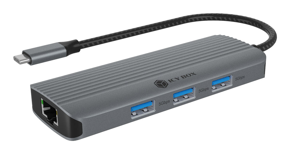 *ICY BOX IB-DK4034a-CPD 6in1, HDMI,USB,PD,LAN