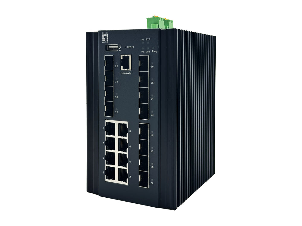 LevelOne Switch 20x GE IGX-2072 8x 1GbE,8x 2.5GbE SFP+ sw