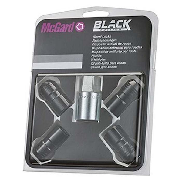 Låsemøtrik M14x1.5 kegle 60° sort 41,6 mm til fælge - McGard