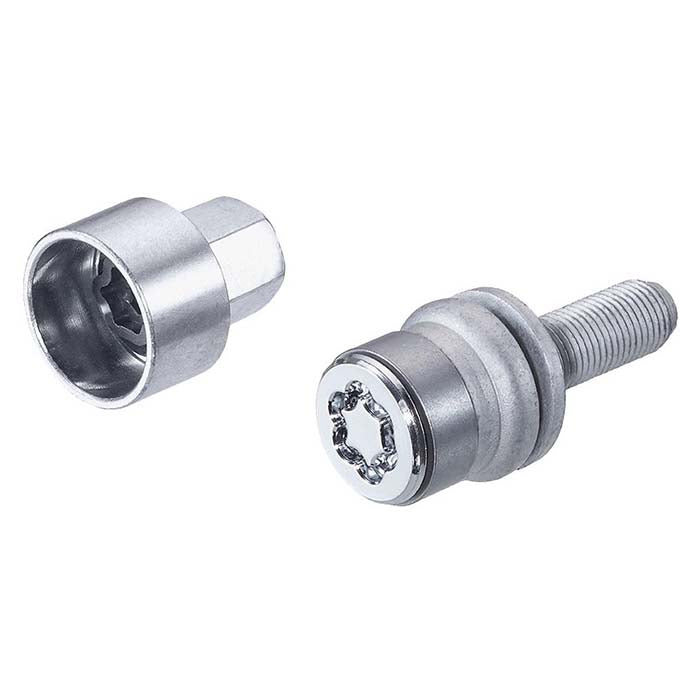 Låsebolt M12x1.25 flad krom 60,2mm sikkerhed (4stk+ nøgle) McGard