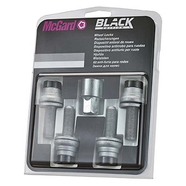 Låsebolt M12x1.25 flad sort - McGard