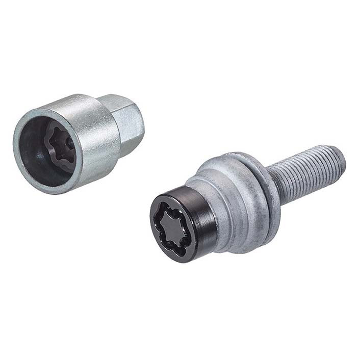 Låsebolt M12x1.25 flad sort - McGard