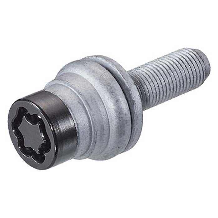 Låsebolt M12x1.25 flad sort - McGard