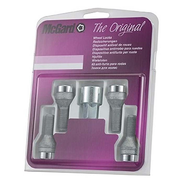 Låsebolt M14x1.5 kugle, krom - McGard