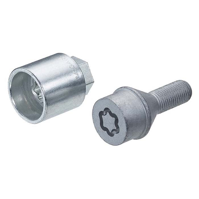 Låsebolt M16x1.5 til Fiat Ducato, forkromet, 4 stk. + nøgle - McGard