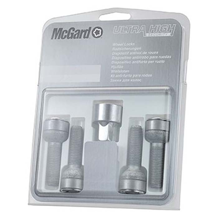 Låsebolt M14x1.50 kugle krom, 4 stk + nøgle - McGard