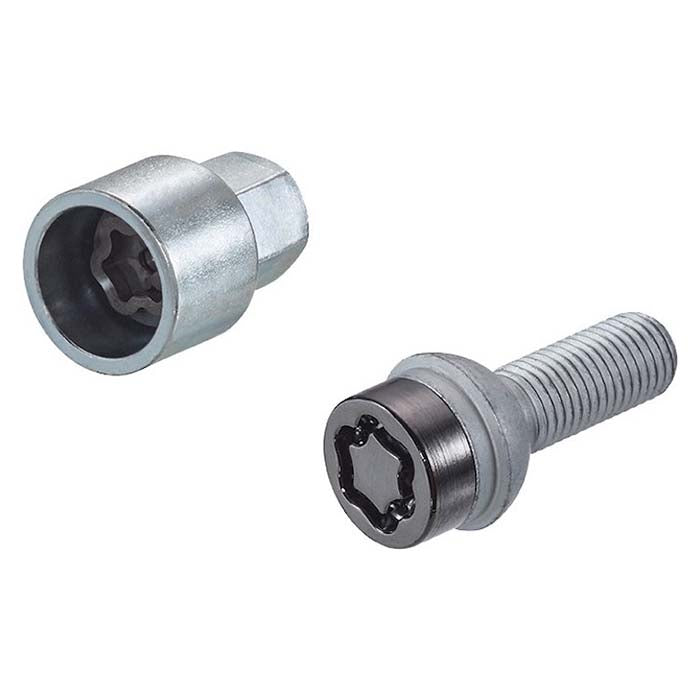 Låsebolt M14x1.50 kugle sort 4-pack inkl. nøgle - McGard