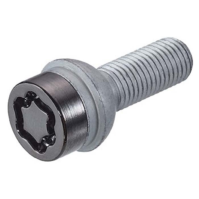 Låsebolt M12x1.50 kugle sort - McGard