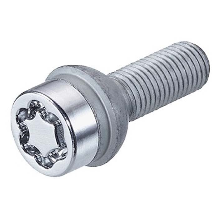 Låsebolt M14x1.50 kugle krom 4 stk + nøgle - McGard