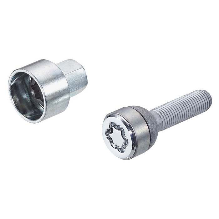Låsebolt M14x1.5 4 stk + nøgle, krom - McGard