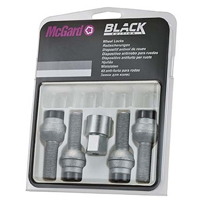 Låsebolt M14x1.50 kugle sort - McGard